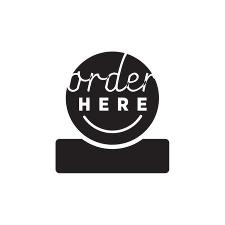 Order here sign design vector templateのイラスト素材