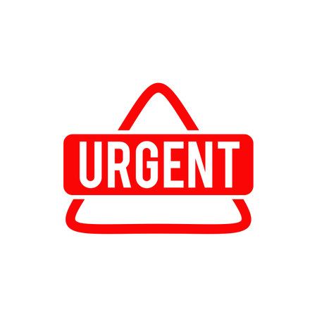 Urgent sign icon design vector templateのイラスト素材