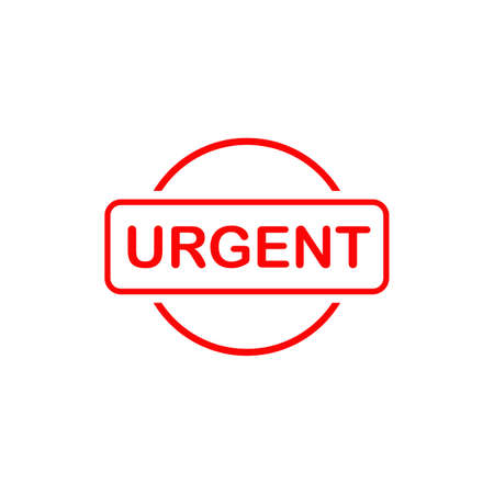 Urgent sign icon design vector templateのイラスト素材