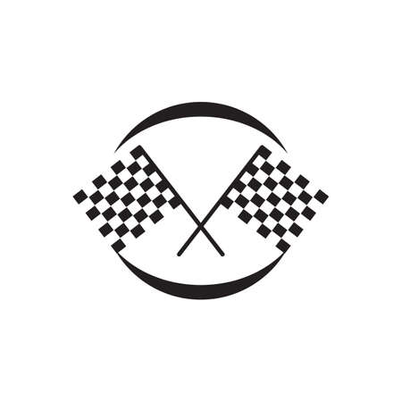 Race flag icon logo design vector templateのイラスト素材