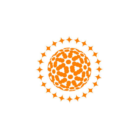 Disco ball lamp logo design vector templateのイラスト素材