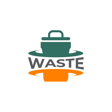 Garbage removal company logo design vector templateのイラスト素材