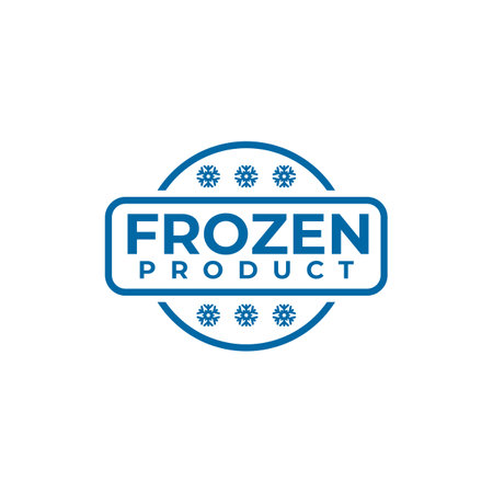 Frozen product label logo design vector templateのイラスト素材