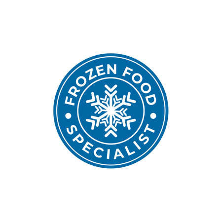 Frozen product label logo design vector templateのイラスト素材