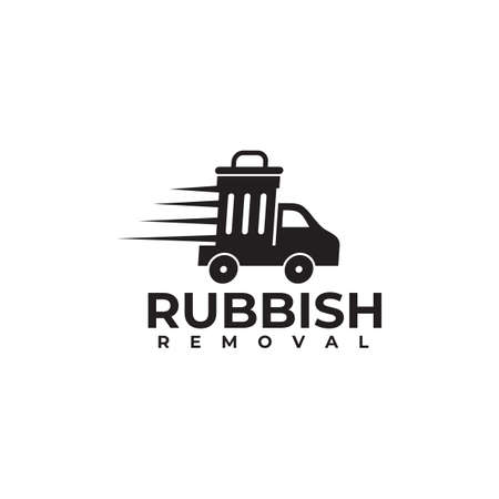 Garbage removal company logo design vector templateのイラスト素材