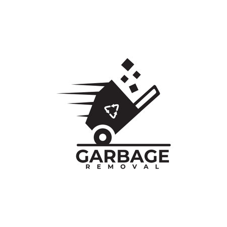 Garbage removal company logo design vector templateのイラスト素材