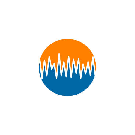 Music wave logo design vector templateのイラスト素材