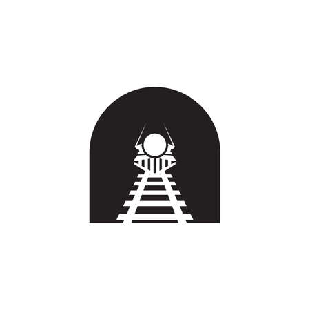 Railway train logo design vector templateのイラスト素材