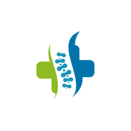 Chiropractic clinic logo design vector templateのイラスト素材