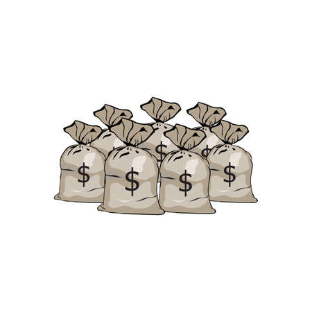 Money sacks logo design vector templateのイラスト素材