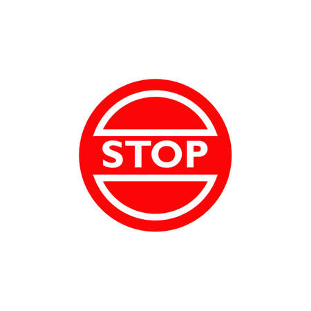 Stop sign logo design vector templateのイラスト素材