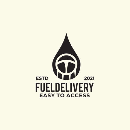Fuel delivery app logo design vector templateのイラスト素材
