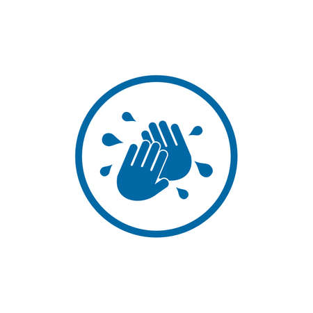Hand sanitizer logo design vector templateのイラスト素材