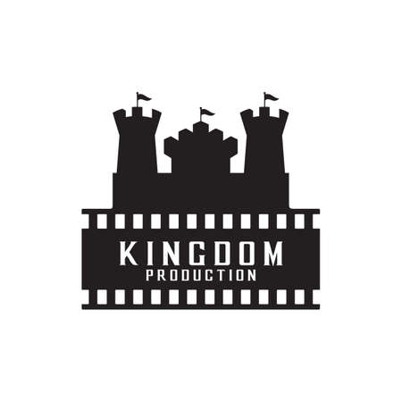 Black kingdom film studio vector logo designのイラスト素材