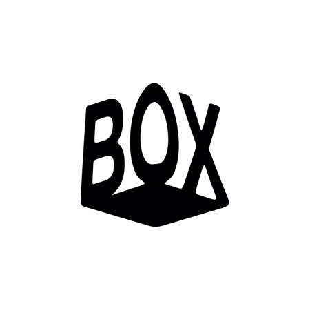 Box text shape vector logo designのイラスト素材