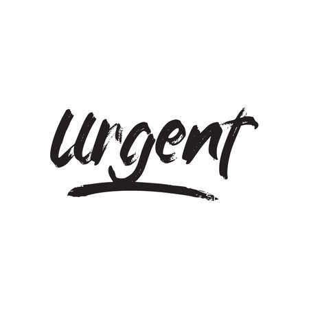 Urgent text word design vector templateのイラスト素材