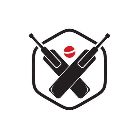 India Cricket sport competition vector logo designのイラスト素材