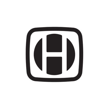 H letter initial app vector logo designのイラスト素材