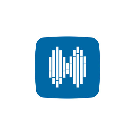 Music app technology vector logo design