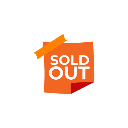 Sold out symbol logo design vector templateのイラスト素材