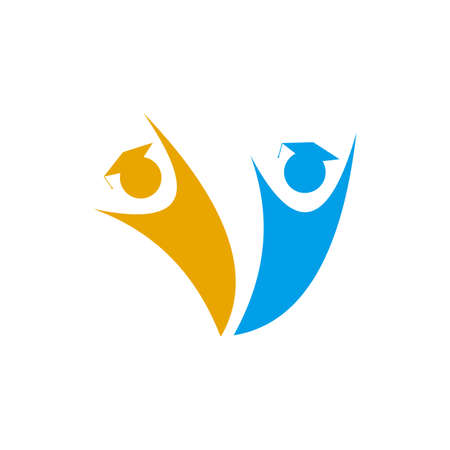 Bachelor icon logo design vector templateのイラスト素材