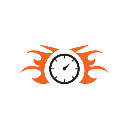 Speedometer icon logo design vector templateのイラスト素材