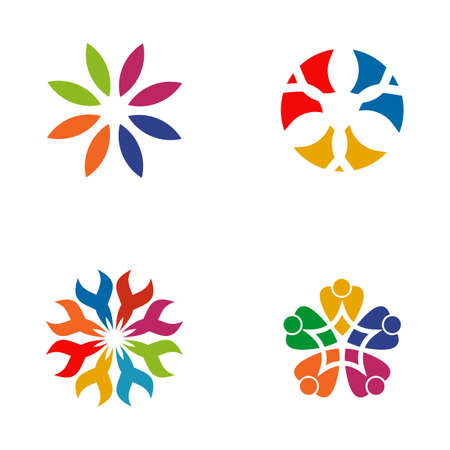 Community, adoption, care, teamwork logo design vectorのイラスト素材