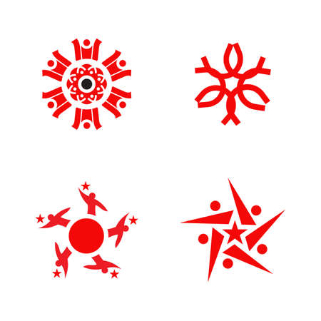 Community, adoption, care, teamwork logo design vectorのイラスト素材