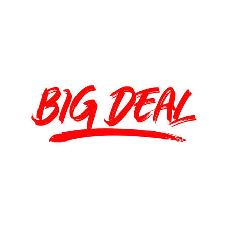 Big deal word text  design vector templateのイラスト素材
