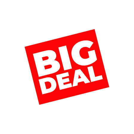 Big deal word text design vector templateのイラスト素材