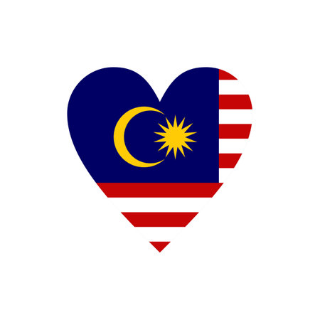 Malaysia flag icon design vector templateのイラスト素材