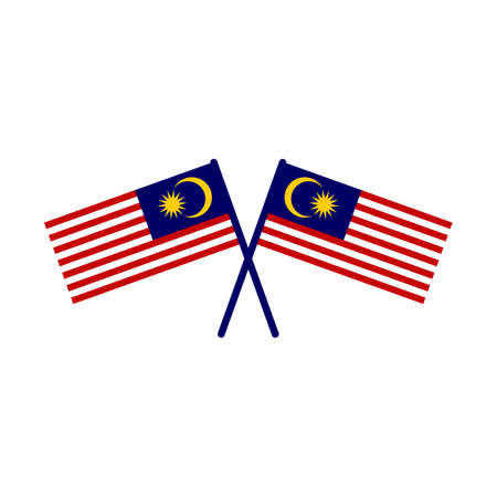 Malaysia flag icon design vector templateのイラスト素材