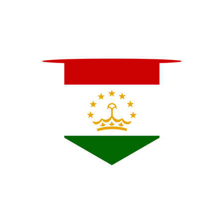 Tajikistan flag icon design vector templateのイラスト素材
