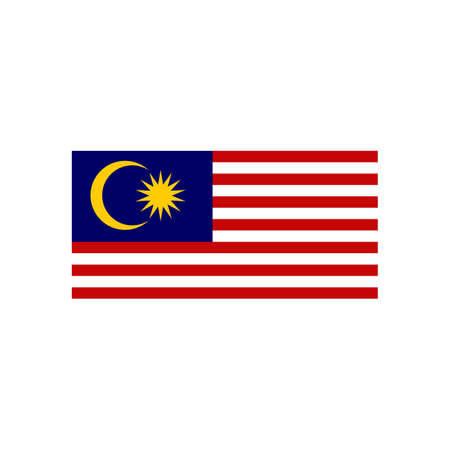 Malaysia flag icon design vector templateのイラスト素材