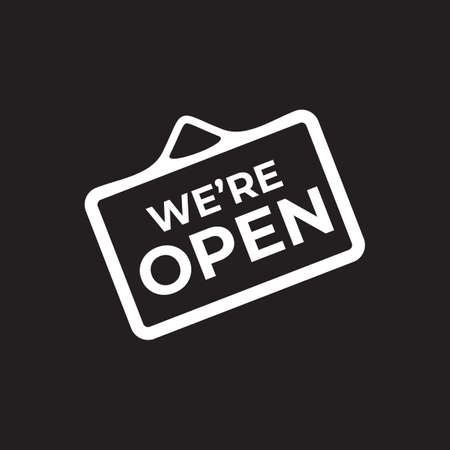 Hanging open sign for front shop vector designのイラスト素材