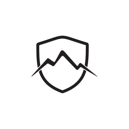 Apparel logo design with vector mountain iconのイラスト素材