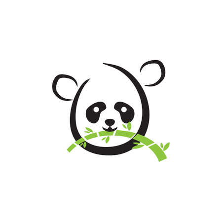 Panda animal logo design vector templateのイラスト素材