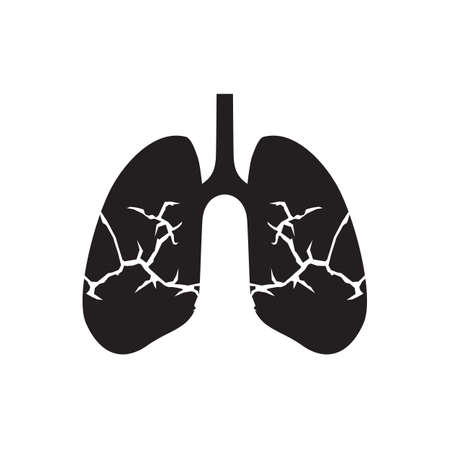 Lung medical logo design vector templateのイラスト素材