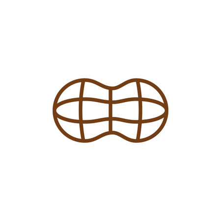 Peanut plant logo design vector template
