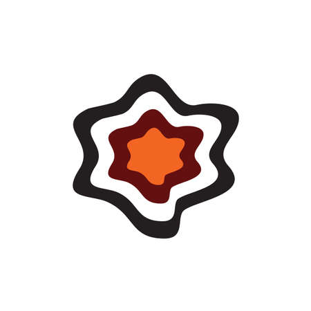 Aboriginal art symbol design vector templateのイラスト素材