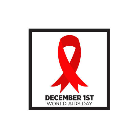 Aids day logo design vector templateのイラスト素材