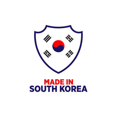 Made in South korea logo design vector templateのイラスト素材