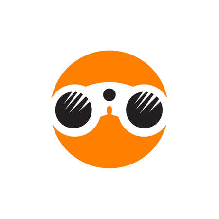 Binocular icon logo design vector templateのイラスト素材