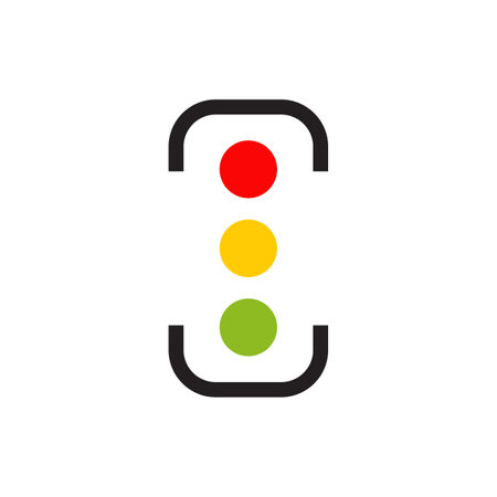 traffic light logo design vector templateのイラスト素材