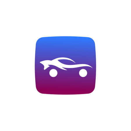 Online car dealer showroom app vector logo designのイラスト素材