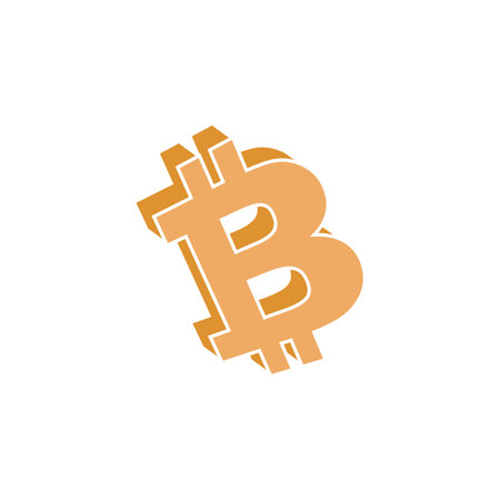 Simple bitcoin symbol vector icon logo designのイラスト素材
