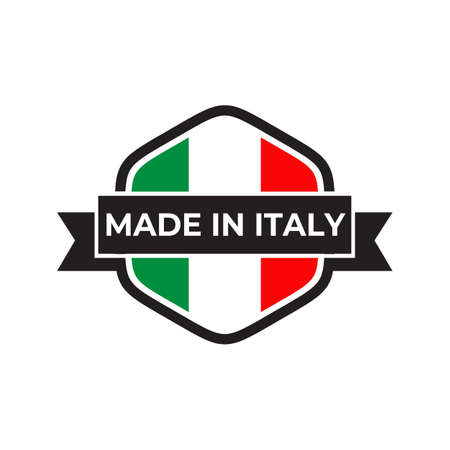 Made in Italy emblem label product vector logo symbol designのイラスト素材