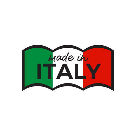 Made in Italy emblem label product vector logo symbol designのイラスト素材