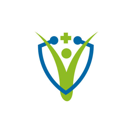 Online medical app tech vector logo designのイラスト素材