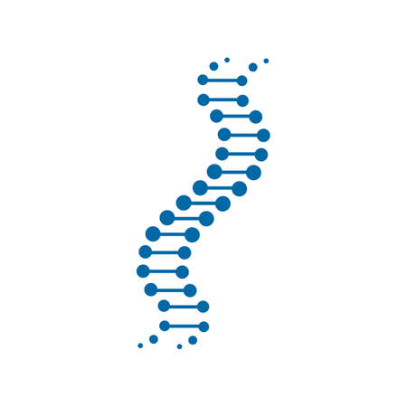 DNA Chromosome science genetic vector logo designのイラスト素材